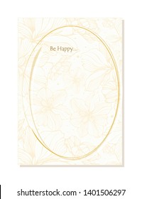 Floral frame. Vector decorative greeting card or invitation design background. Hand drawn illustration.