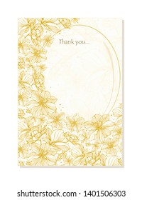 Floral frame. Vector decorative greeting card or invitation design background. Hand drawn illustration.