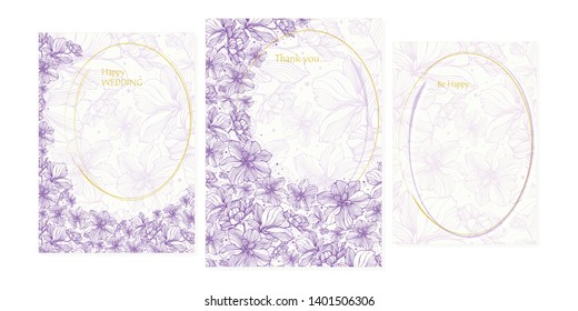 Floral frame. Vector decorative greeting card or invitation design background. Hand drawn illustration.