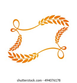  Floral frame vector design. Cereal frame.