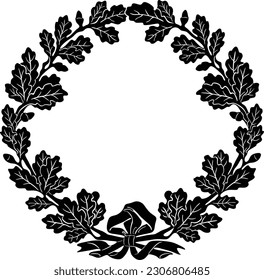 Blumenrahmen, Vektordesign-Silhouette