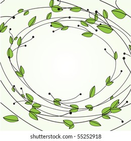 Floral frame. Vector format