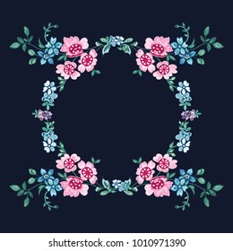 floral frame - vector illustration