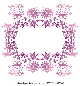 Floral frame. Vector illustration