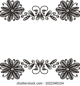 Floral frame. Vector illustration