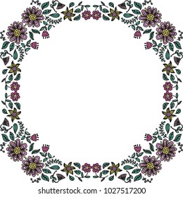 Floral frame. Vector illustration