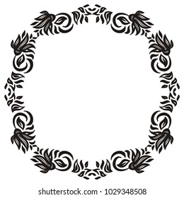 Floral frame. Vector illustration.