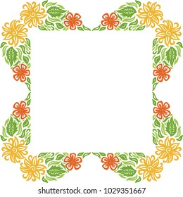 Floral frame. Vector illustration