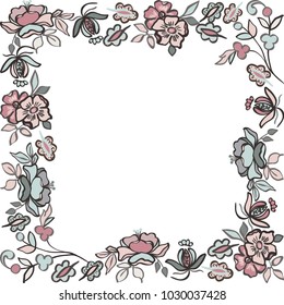 Floral frame - vector illustration