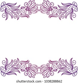 Floral frame. Vector illustration