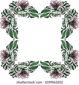 Floral frame. Vector illustration
