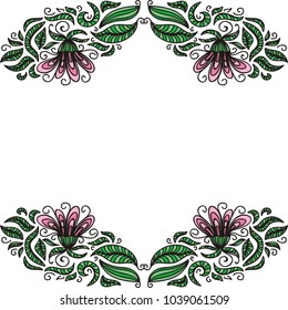 Floral frame. Vector illustration