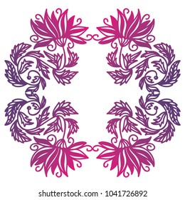 Floral frame. Vector illustration