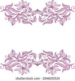 Floral frame. Vector illustration