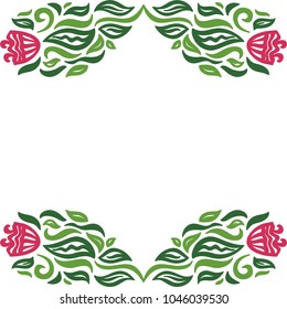 Floral frame. Vector illustration