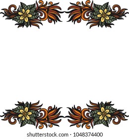 Floral frame. Vector illustration