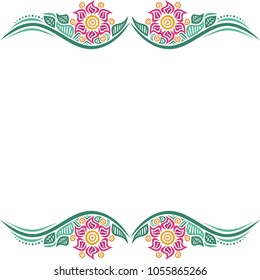Floral frame. Vector illustration