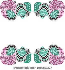 Floral frame. Vector illustration