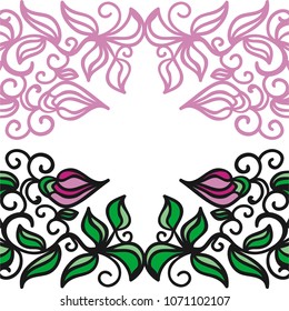 Floral frame. Vector illustration
