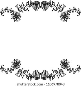Floral frame. Vector illustration