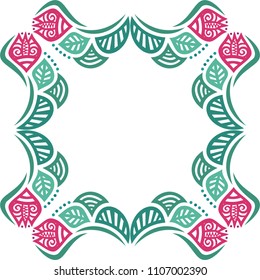 Floral frame. Vector illustration