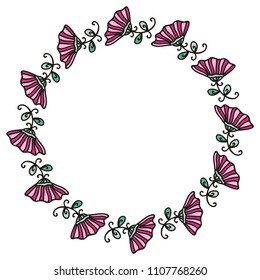 Floral frame. Vector illustration