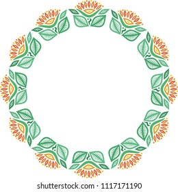 Floral frame. Vector illustration