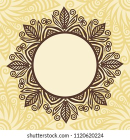 Floral frame. Vector illustration