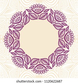 Floral frame. Vector illustration