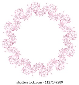 Floral frame. Vector illustration