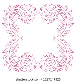 Floral frame. Vector illustration