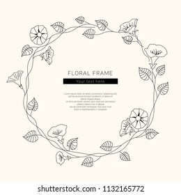 Floral frame vector illustration.