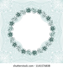 Floral frame. Vector illustration