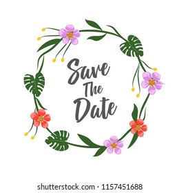  floral frame vector illustration