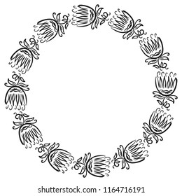 Floral frame. Vector illustration