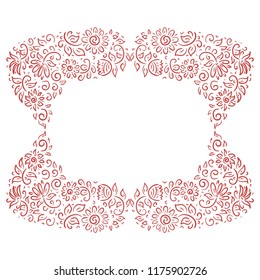 Floral frame. Vector illustration