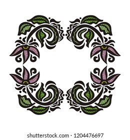Floral frame. Vector illustration