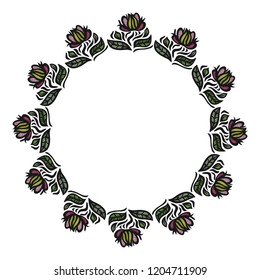 Floral frame. Vector illustration