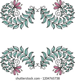 Floral frame. Vector illustration