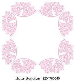 Floral frame. Vector illustration