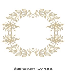 Floral frame. Vector illustration