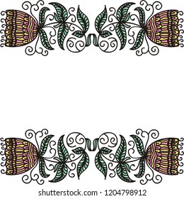 Floral frame. Vector illustration