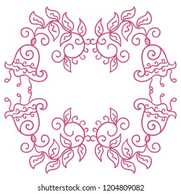 Floral frame. Vector illustration