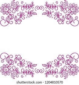 Floral frame. Vector illustration