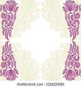 Floral frame. Vector illustration