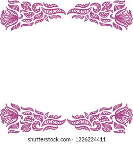 Floral frame. Vector illustration