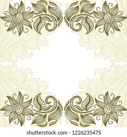 Floral frame. Vector illustration