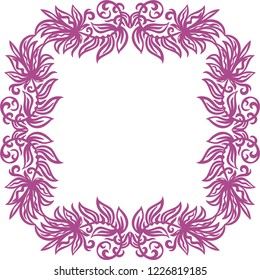 Floral frame. Vector illustration