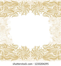 Floral frame. Vector illustration