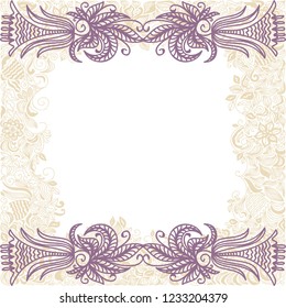 Floral frame. Vector illustration